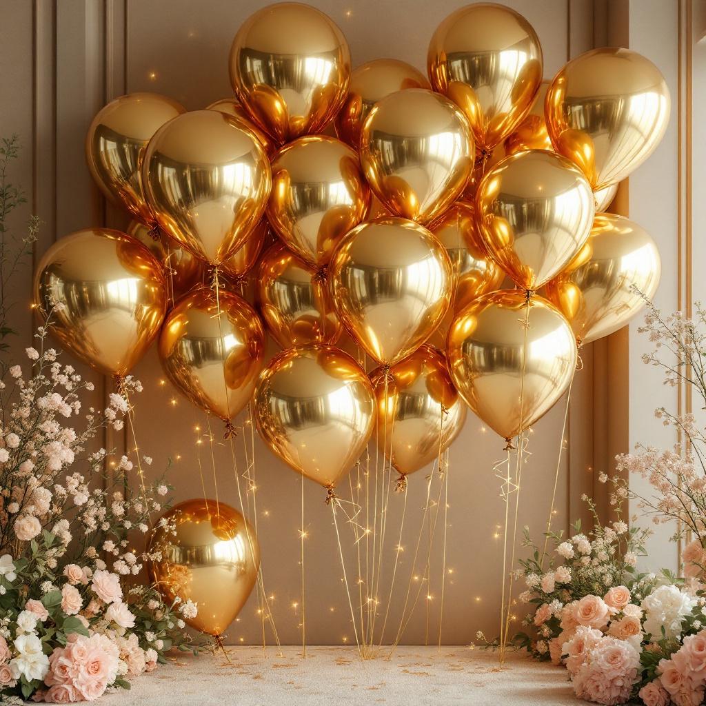 Gold  Balloons