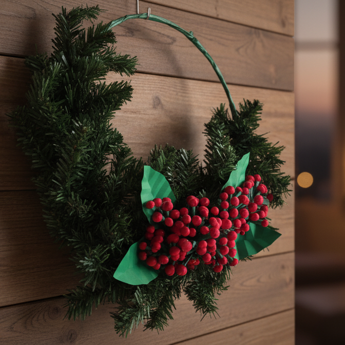 Merry Christmas Wreath for Front Door