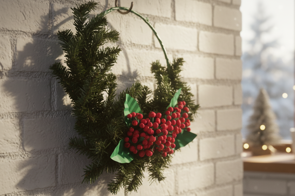 Merry Christmas Wreath for Front Door